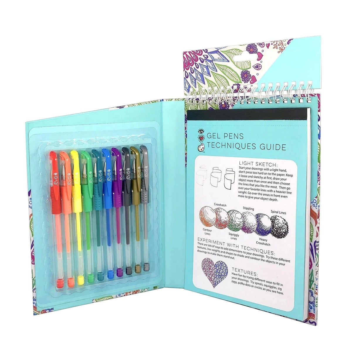 on the go gel pen art notebok