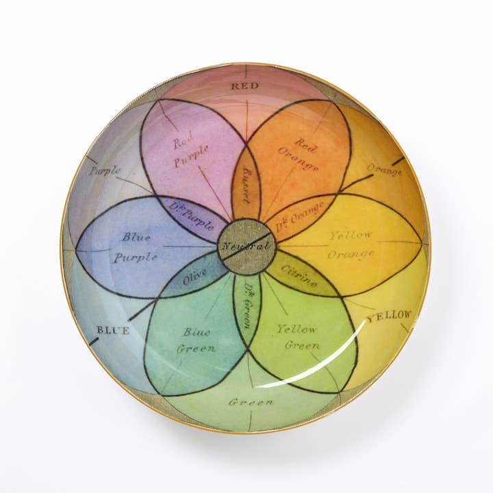 round chroma enamel trinket tray