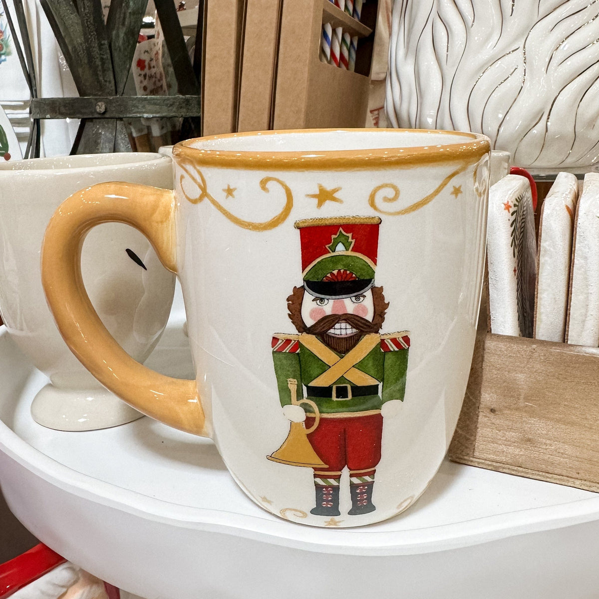 trumpet nutcracker mug