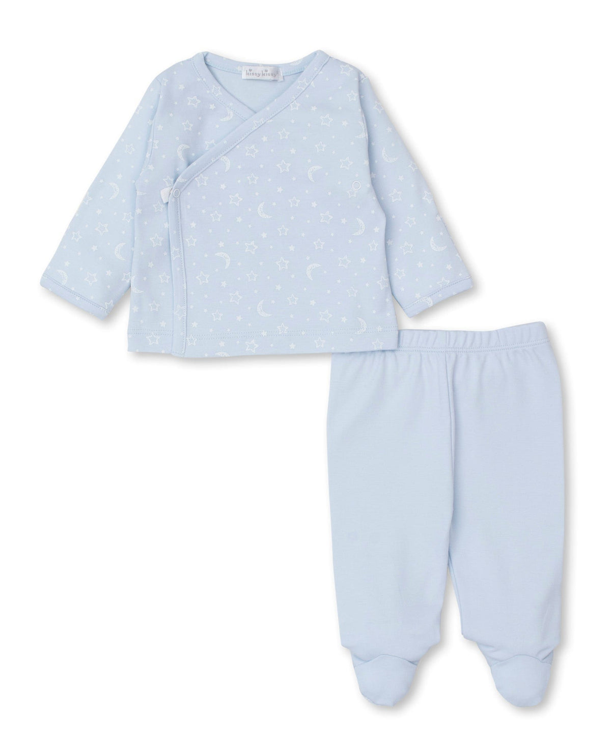 Kissy Kissy Footed Pant Set Mix Crescent Moonlight - Little Miss Muffin Children & Home