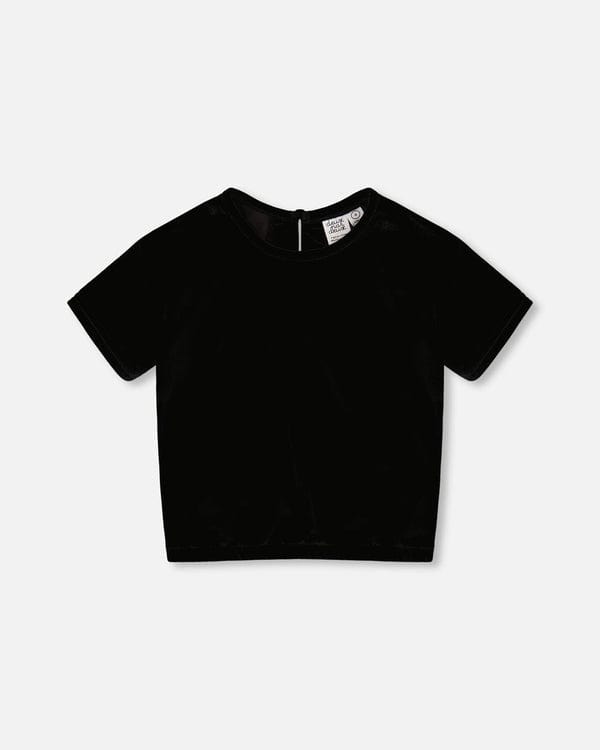 velour black t shirt