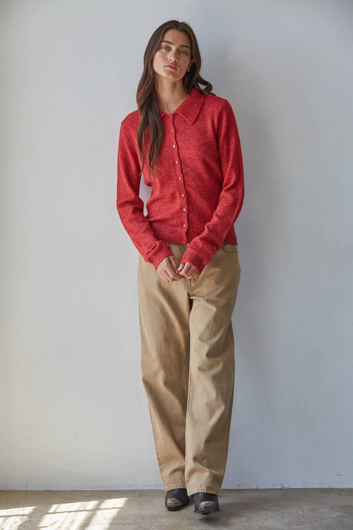 By Together Knit Sweater Collared Button Down Cardigan - Little Miss Muffin Children & Home