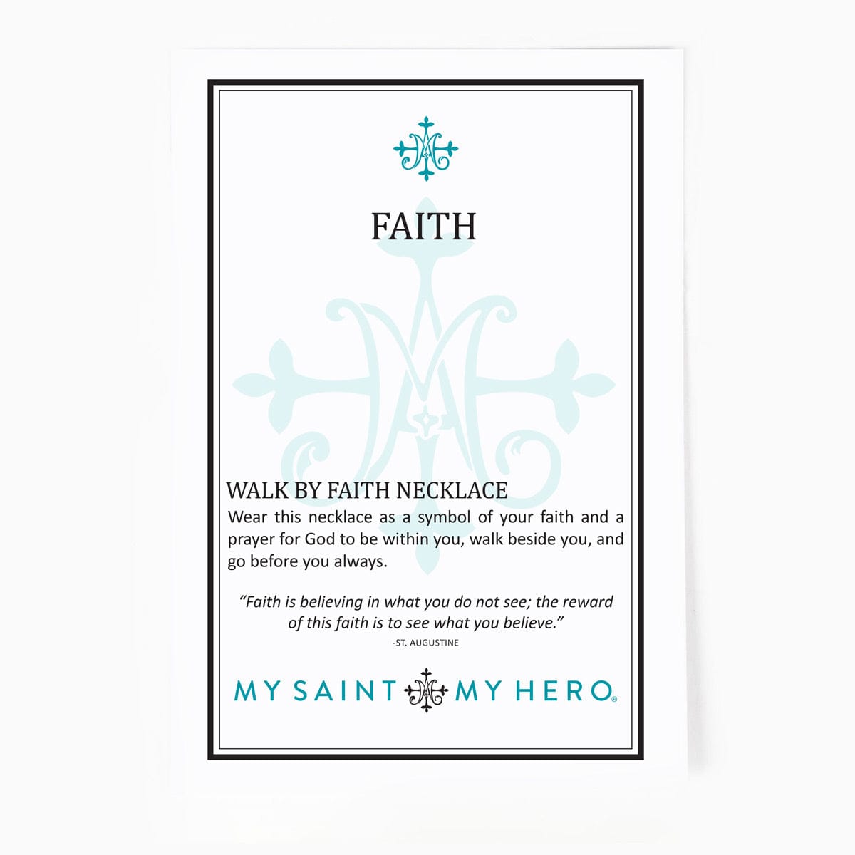 Walk by Faith Necklace with Cubic Zicornia Cross
