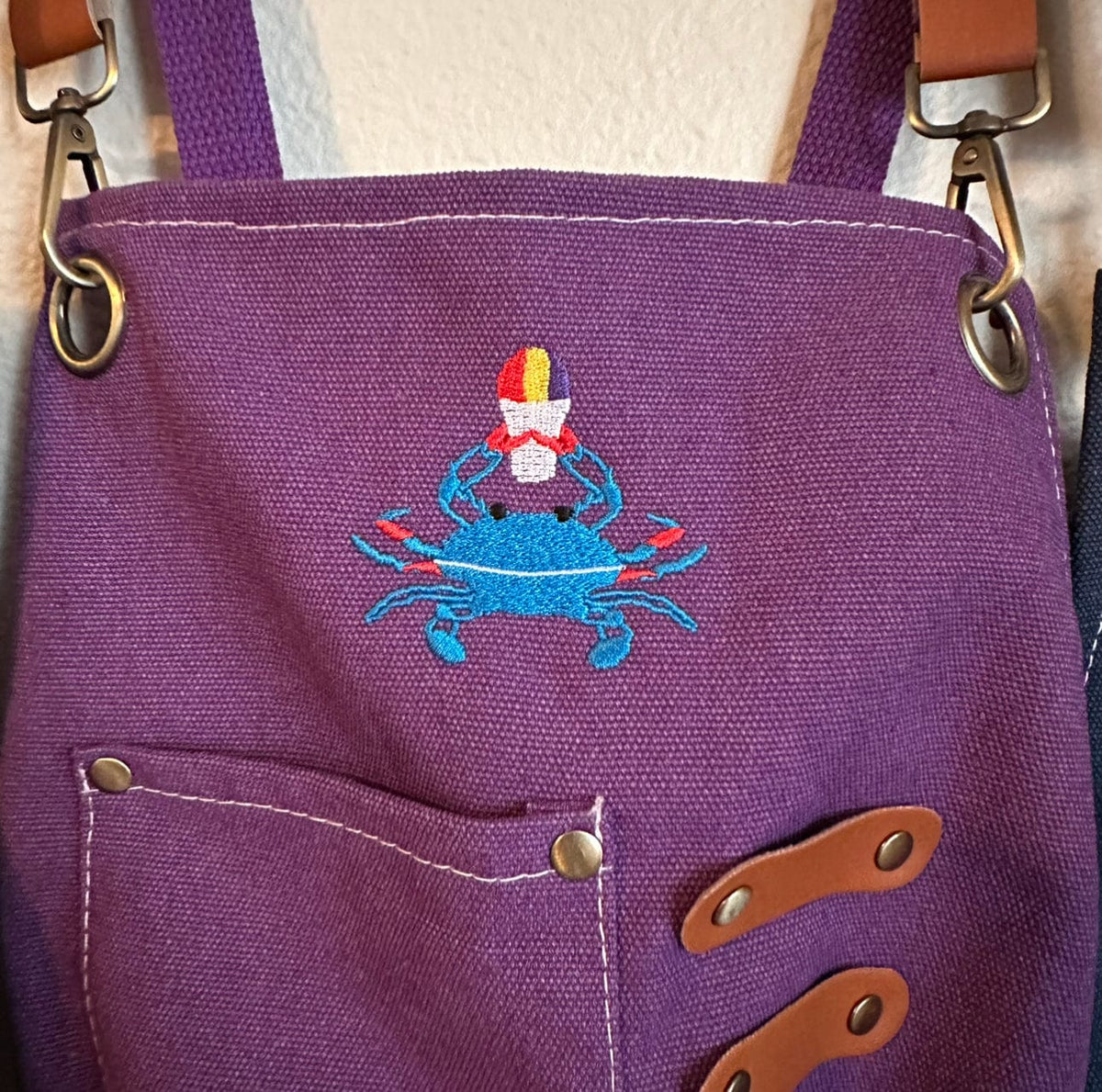Whereable Art WHEREable Art Crossback Embroidered Canvas Apron - Little Miss Muffin Children & Home
