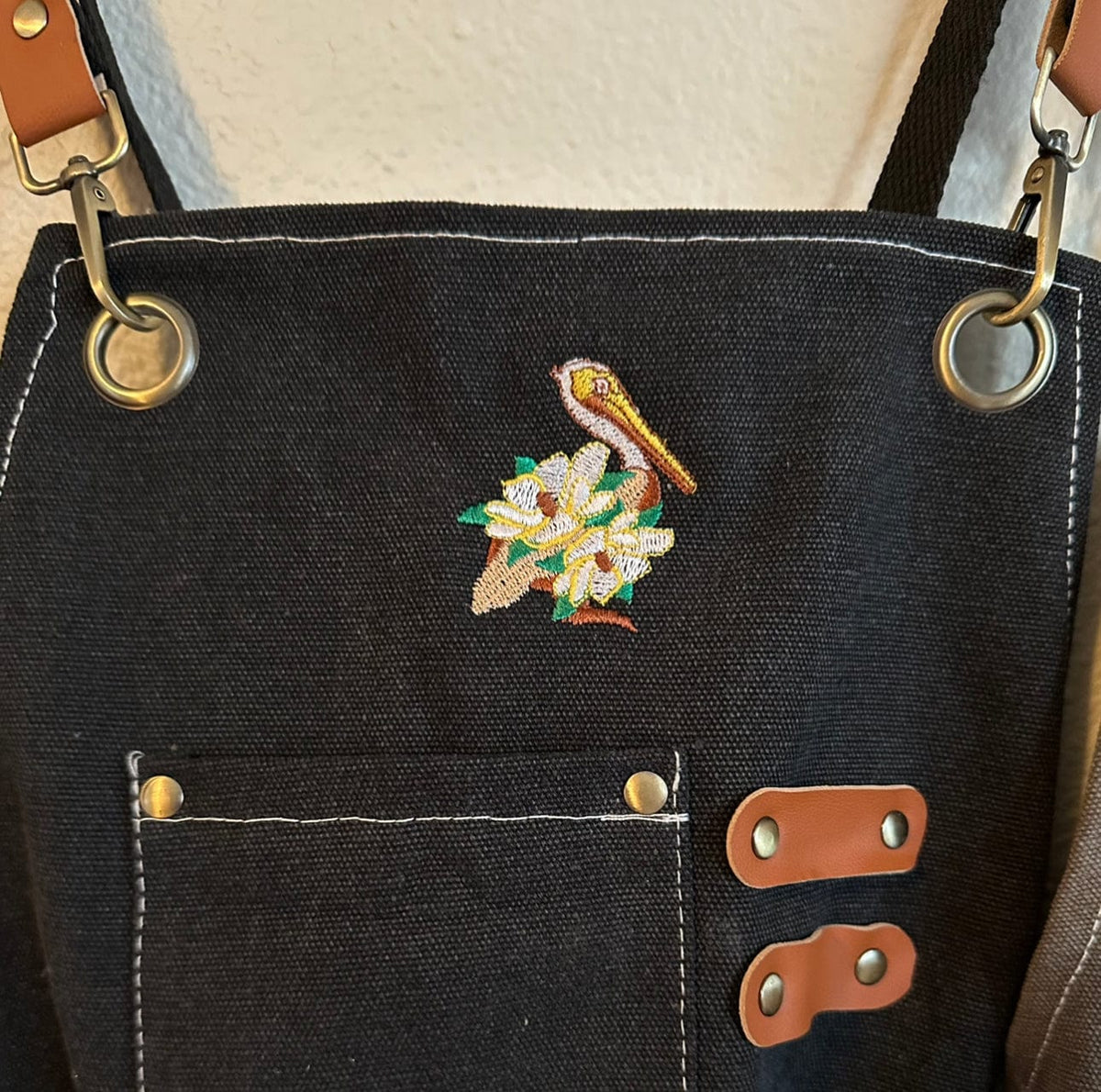 Whereable Art WHEREable Art Crossback Embroidered Canvas Apron - Little Miss Muffin Children & Home