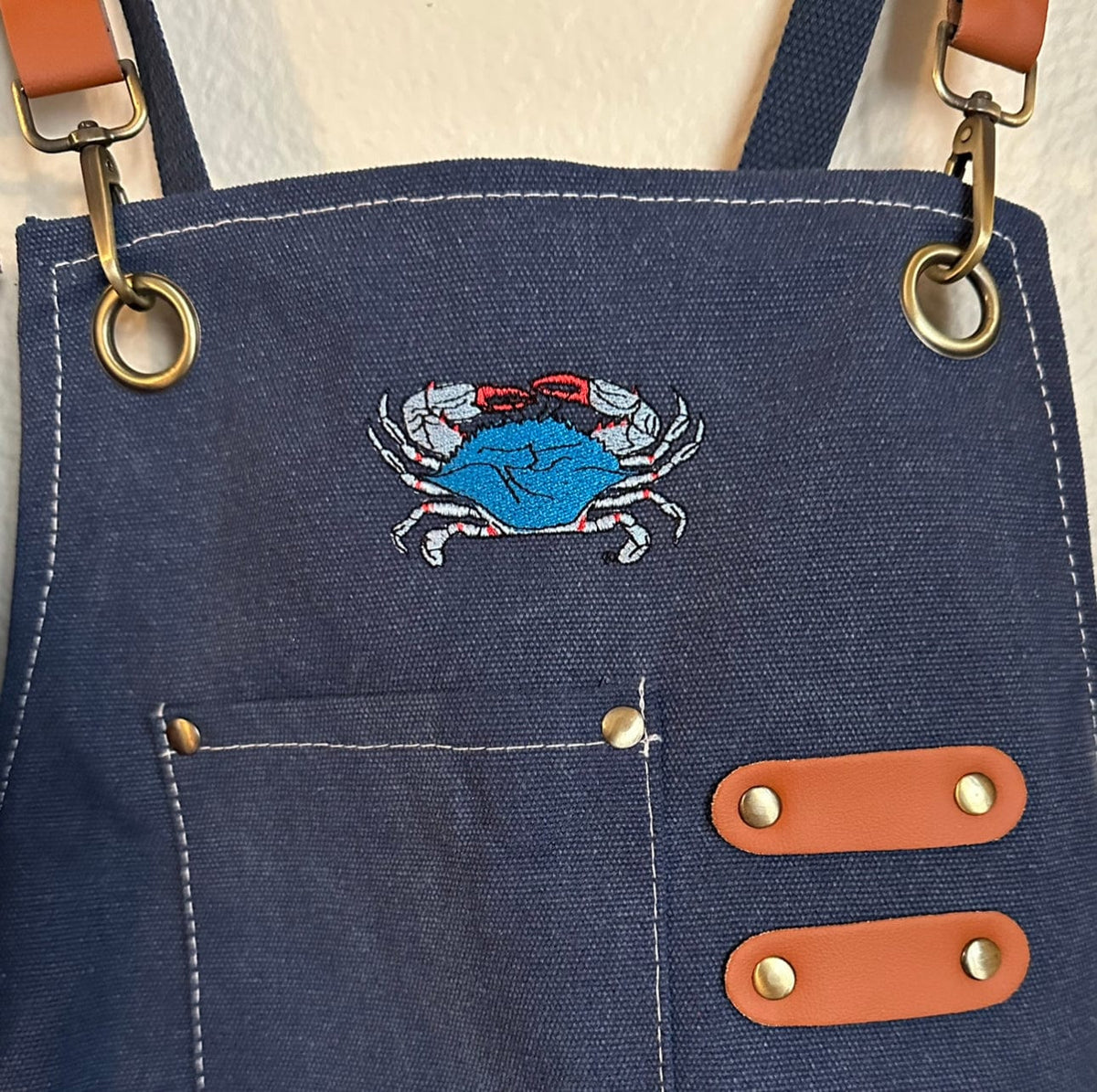 Whereable Art WHEREable Art Crossback Embroidered Canvas Apron - Little Miss Muffin Children & Home