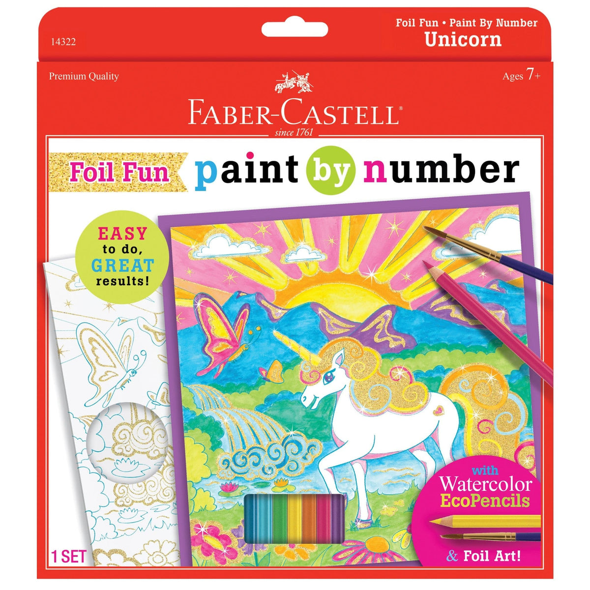 Faber Castell Faber Castell Color By Number Unicorn Foil Fun - Little Miss Muffin Children & Home