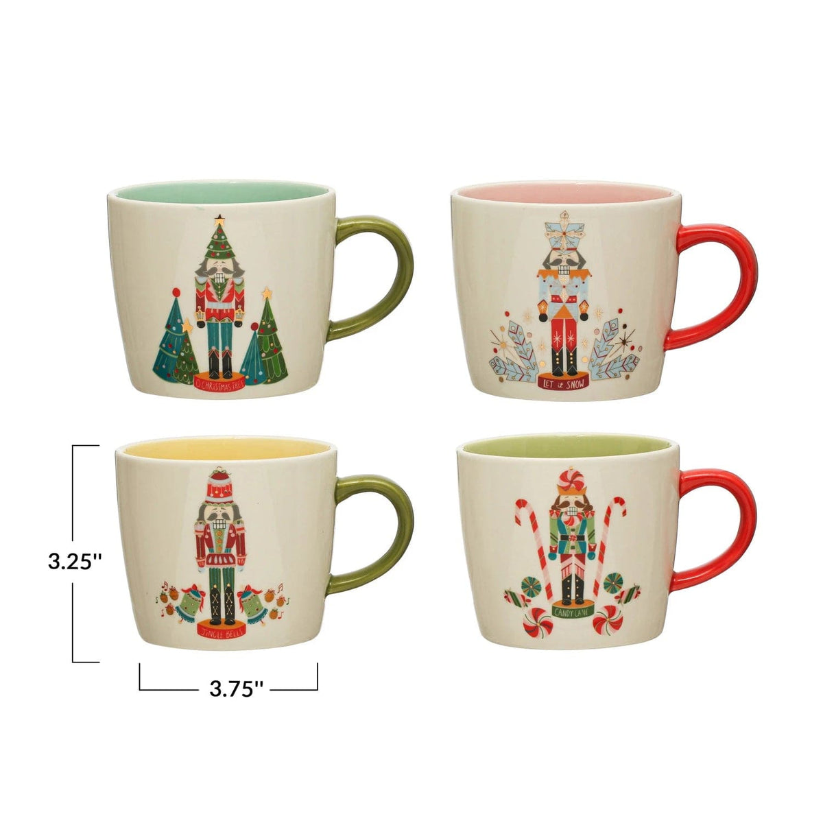 Creative Co-Op Creative Co-op Stoneware Mug with Nutcracker - Little Miss Muffin Children & Home