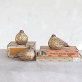 Creative Co-Op Creative Co-op Resin Bird with Distressed Gold Finish - Little Miss Muffin Children & Home