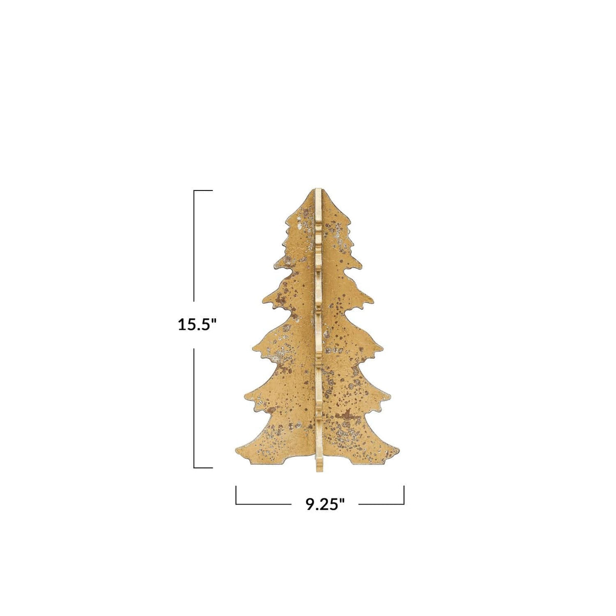 Creative Co-op Creative Co-op Interlocking Laser Cut Tree, Distressed Gold Finish - Little Miss Muffin Children & Home