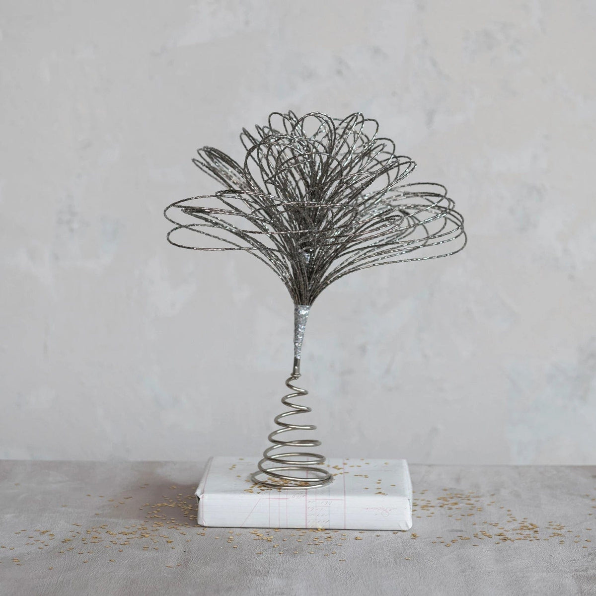 Creative Co-Op Creative Co-op Metal & Glass Bead Gunmetal Finish Tree Topper - Little Miss Muffin Children & Home