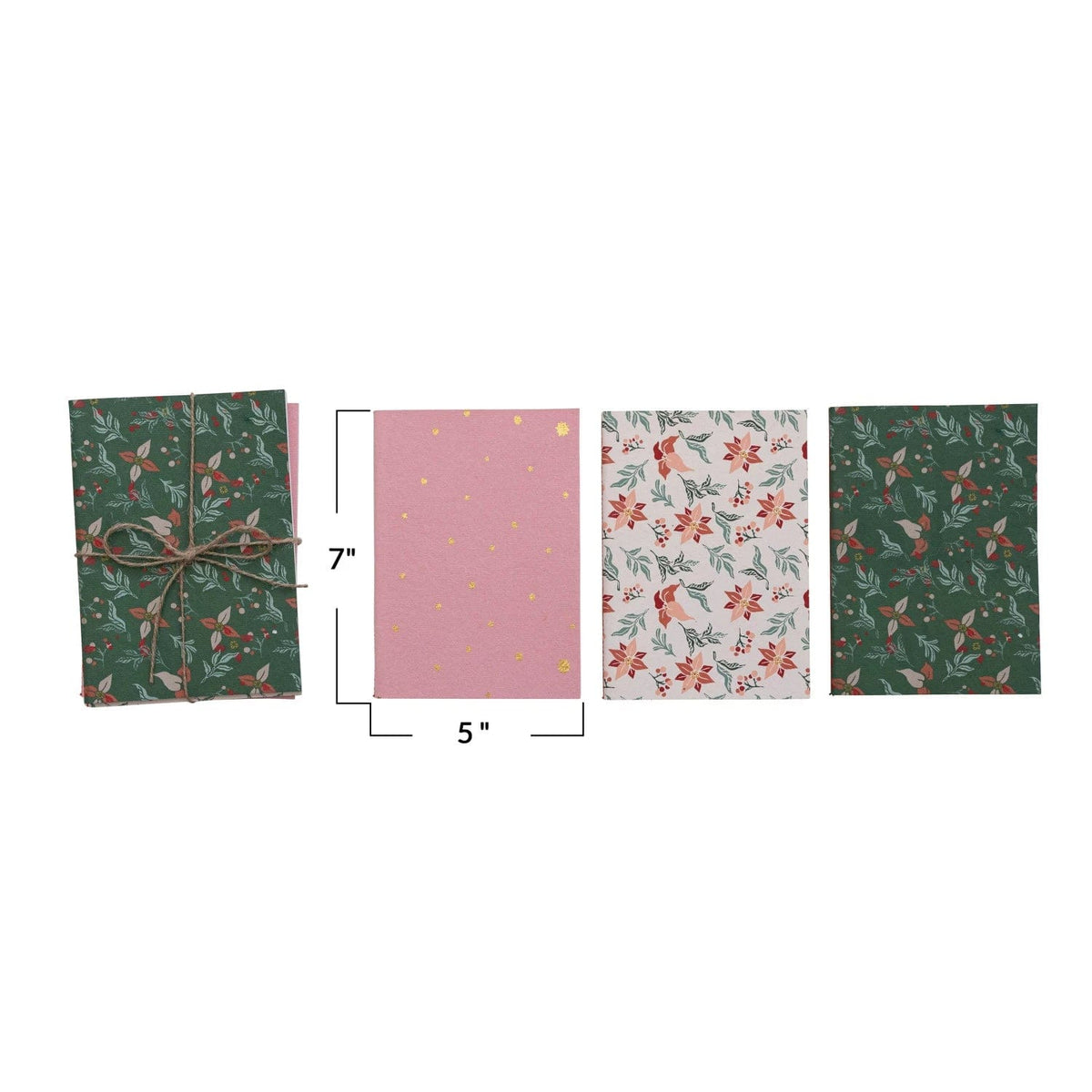 Creative Co-Op Creative Co-op Handmade Recycled Paper Soft Cover Notebooks Set of 3 - Little Miss Muffin Children & Home