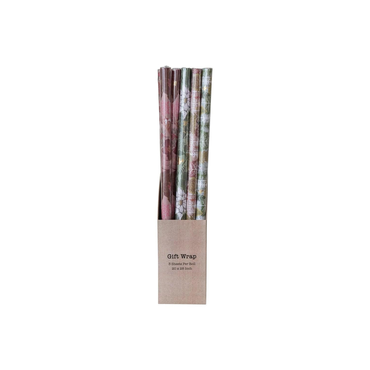 Creative Co-op Creative Co-op Recycled Wrapping Paper Sheets, 4 Styles - Little Miss Muffin Children & Home