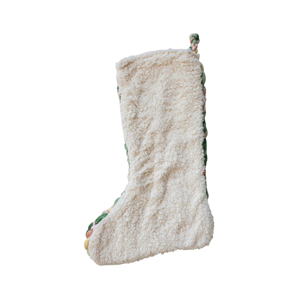 Creative Co-op Creative Co-op Hand-Woven Acrylic Knit Stocking with Sherpa Back, Multi Color - Little Miss Muffin Children & Home
