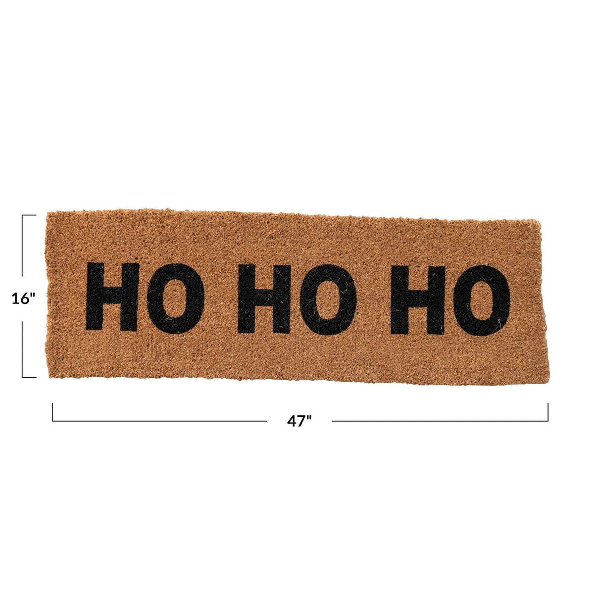 Creative Co-op Creative Co-op Natural Coir Double Doormat "Ho Ho Ho" - Little Miss Muffin Children & Home