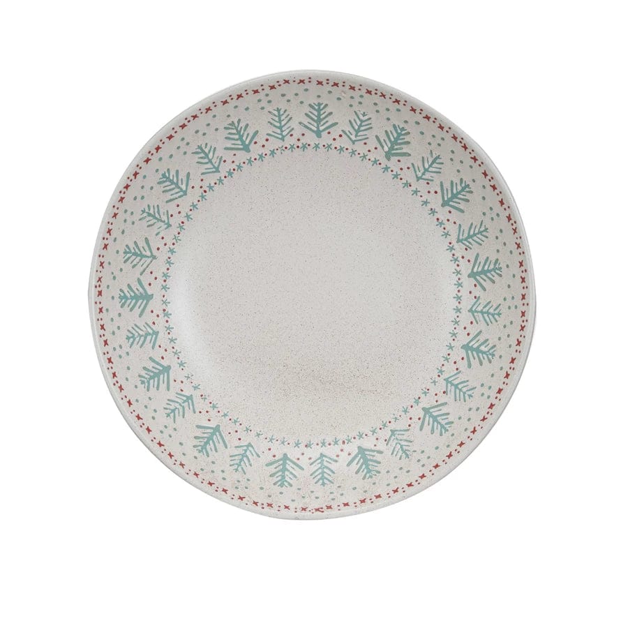 Creative Co-op Creative Co-op Hand-Stamped Stoneware Serving Bowl with Wax Relief Pattern - Little Miss Muffin Children & Home