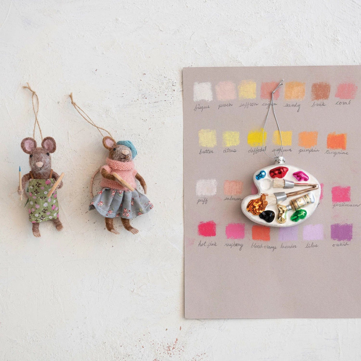 Creative Co-op Creative Co-op Glass Paint Palette Ornament, Multi Color - Little Miss Muffin Children & Home