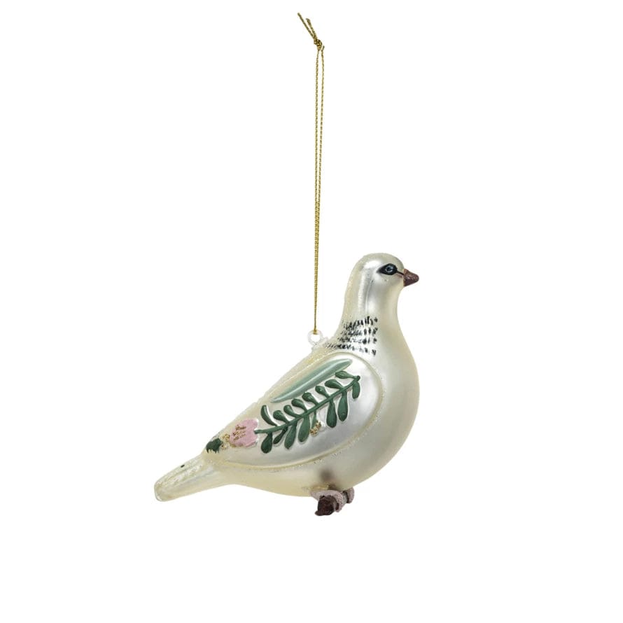 Creative Co-op Creative Co-op Glass Dove Ornament - Little Miss Muffin Children & Home