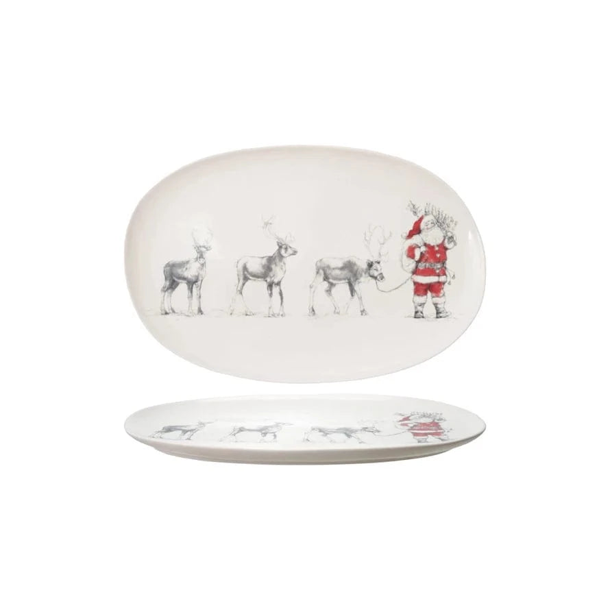 oval christmas platter