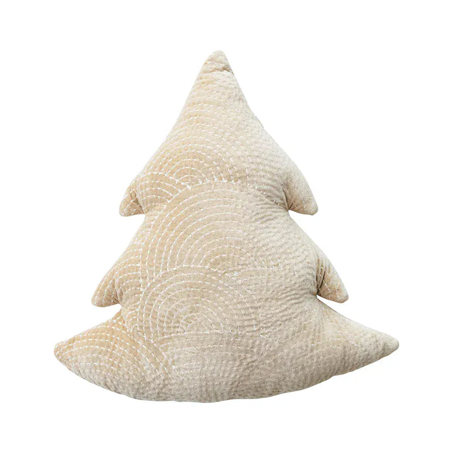 cotten velvet christmas tree pillow