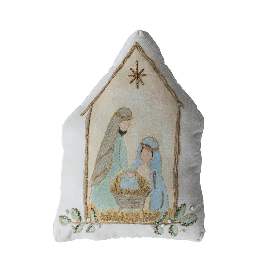 nativity scene pillow