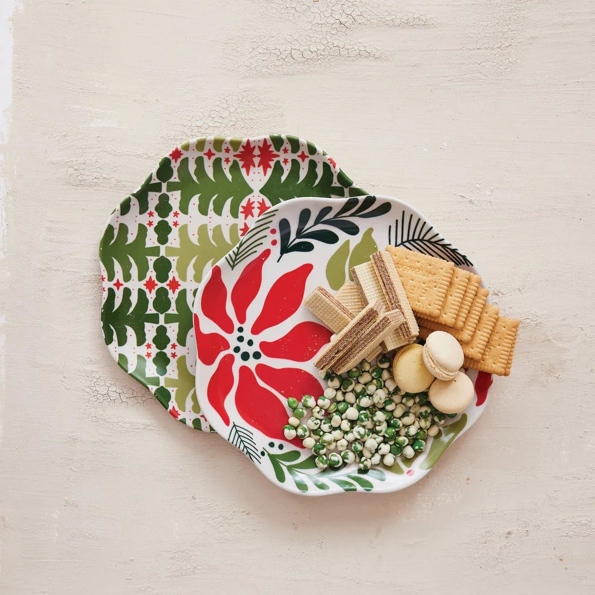 christmas holiday melamine plate