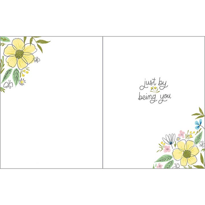 yellow floral greeting card
