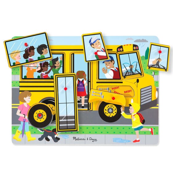 Melissa & Doug Melissa & Doug The Wheels on the Bus Sound Puzzle - Little Miss Muffin Children & Home