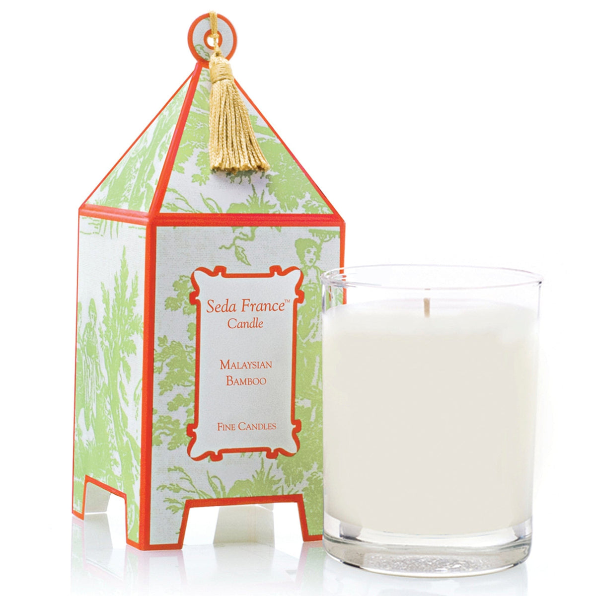 Seda France Seda France Malaysian Bamboo Classic Toile Pagoda Box Candle - Little Miss Muffin Children & Home