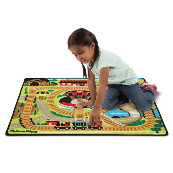 MELISSA & DOUG Melissa & Doug Round The Rails Train Rug - Little Miss Muffin Children & Home