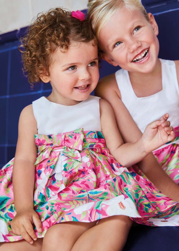 Abel & Lula Abel & Lula Combo Mikado Dress - Little Miss Muffin Children & Home