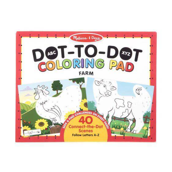 Melissa & Doug ABC Dot to Dot Farm Coloring Pad