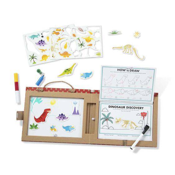 Melissa & Doug - Melissa & Doug Natural Play: Play, Draw, Create Reusable Drawing & Magnet Kit - Dinosaurs - Little Miss Muffin Children & Home