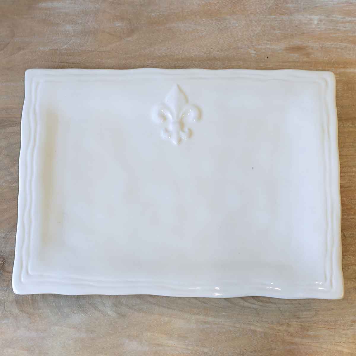 The Royal Standard The Royal Standard Fleur de Lis Platter, 15.5x11.5 - Little Miss Muffin Children & Home