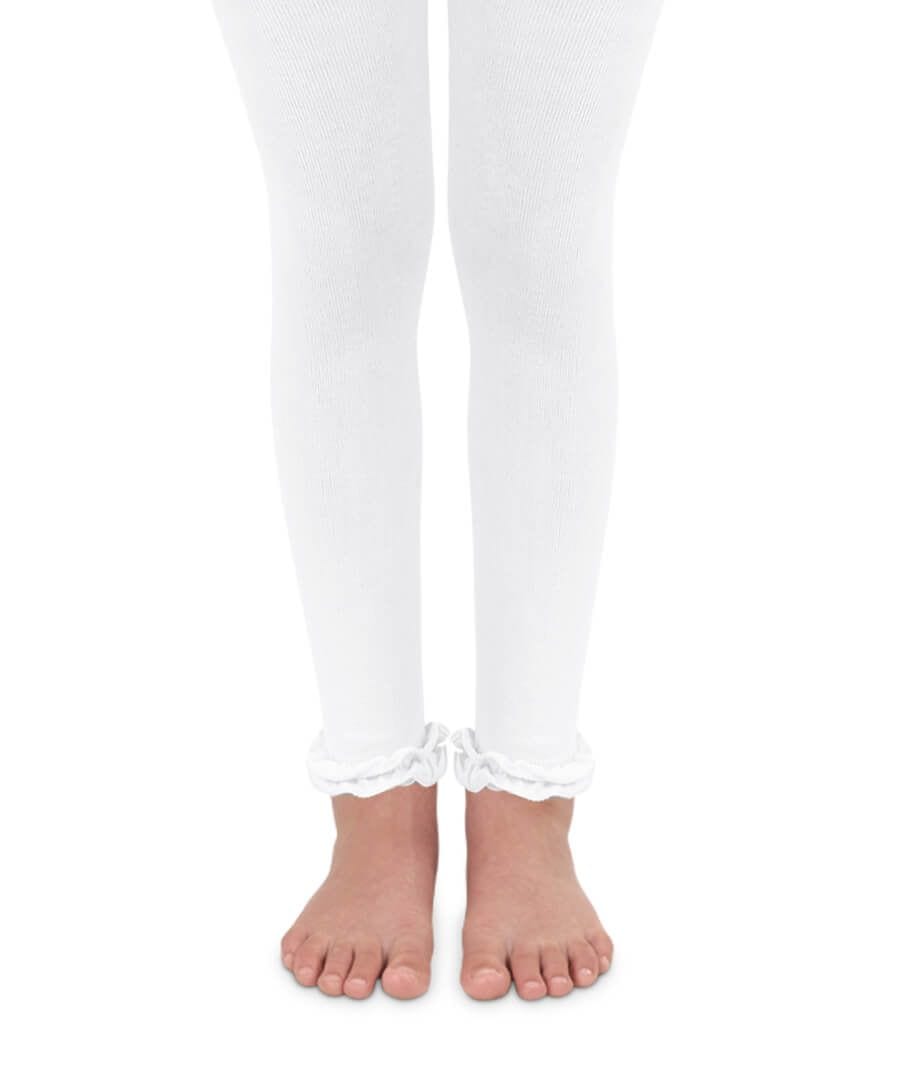 Jefferies Socks Jefferies Socks White Ruffle Footless Tights - Little Miss Muffin Children & Home