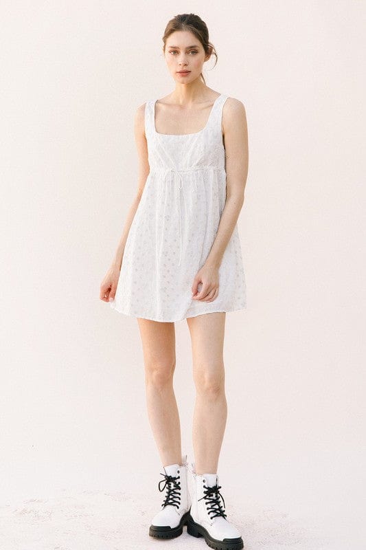 Storia Sleeveless Embroidered Stars Babydoll Dress Storia Sleeveless Embroidered Stars Babydoll Dress