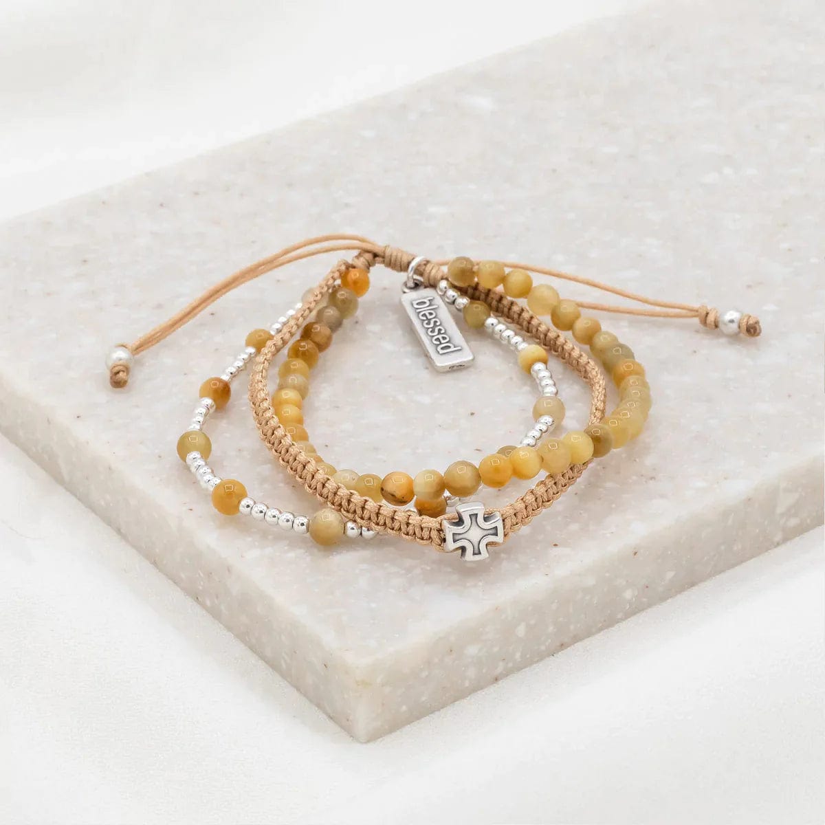 My Saint My Hero My Saint My Hero Be Still 3 Row Bracelet - Little Miss Muffin Children & Home