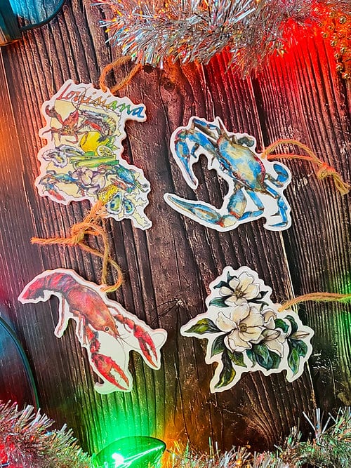 504 Funk 504 Funk Seafood Ornaments Set of 4 - Little Miss Muffin Children & Home