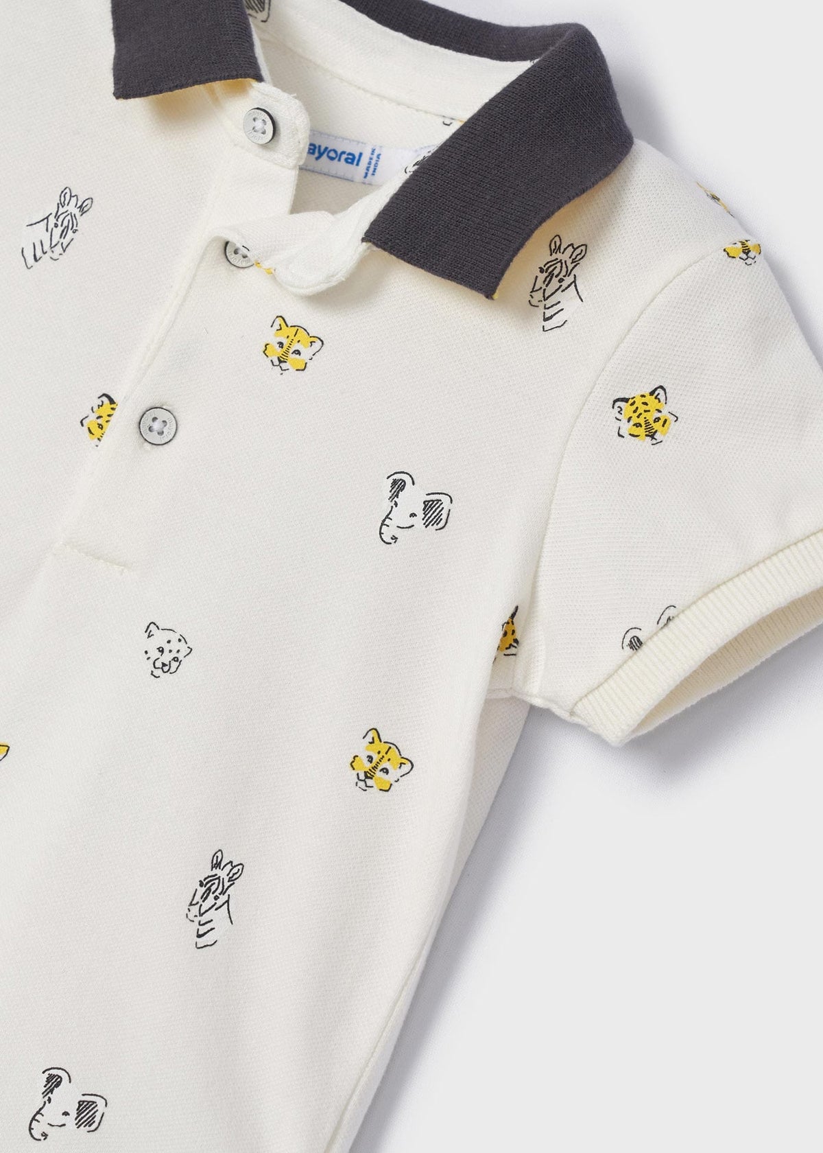 Mayoral Mayoral Short Sleeve Small Print Polo - Little Miss Muffin Children & Home