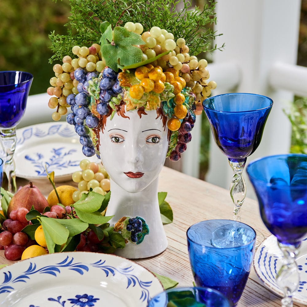 ABI - Abigail's Home Decor Abigail's Home Decor Ceramic Head Vase, Grape Décor - Little Miss Muffin Children & Home