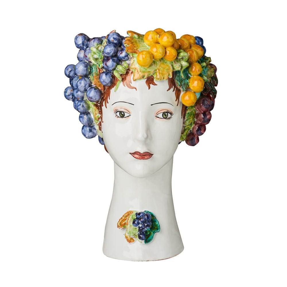 ABI - Abigail's Home Decor Abigail's Home Decor Ceramic Head Vase, Grape Décor - Little Miss Muffin Children & Home