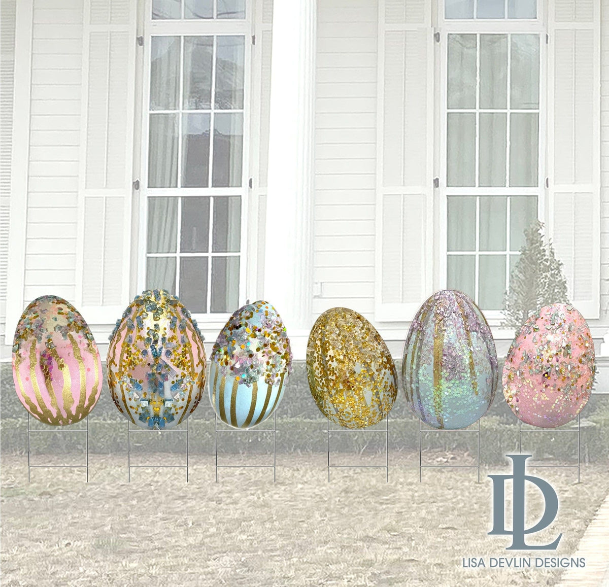 Lisa Devlin Designs Lisa Devlin Designs Easter Egg Yard Sign Sets of 3 - Little Miss Muffin Children & Home