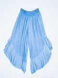 Oro Bonito Oro Bonito Knit Waist Split Wide Leg Pants - Little Miss Muffin Children & Home