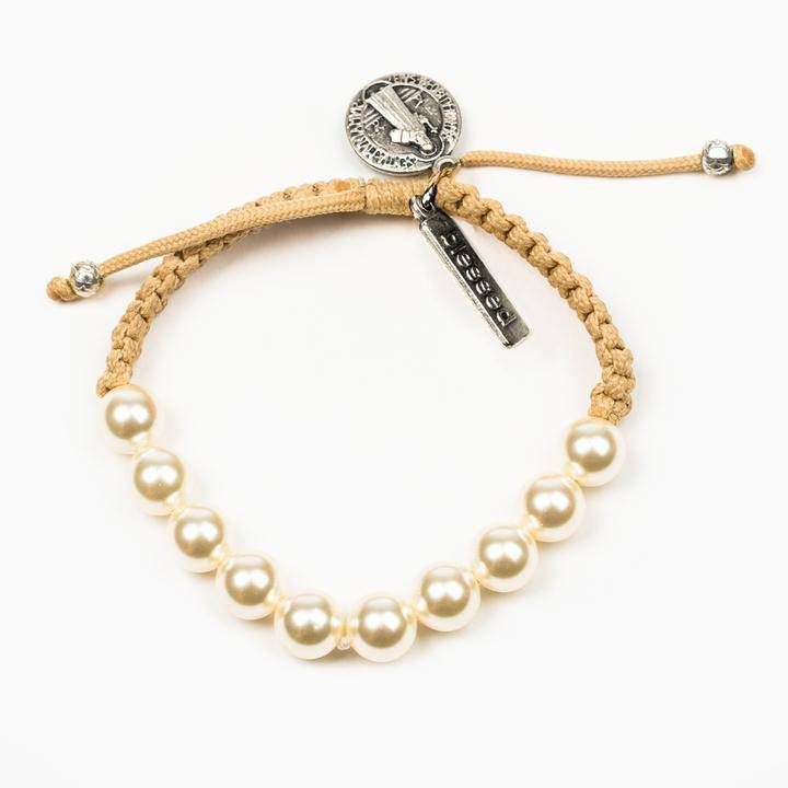 My Saint My Hero - My Saint My Hero Silver Radiant Pearl Bracelet - Little Miss Muffin Children & Home