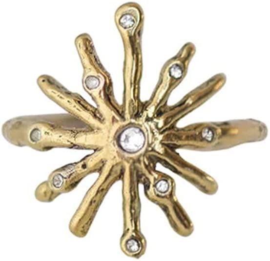 Waxing Poetic Waxing Poetic Phenomenal Brass, Silver & Swarovski Crystal Starburst Ring - Little Miss Muffin Children & Home