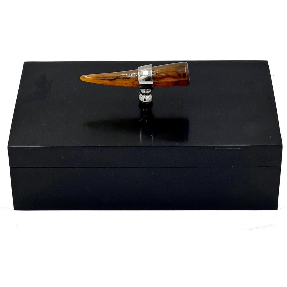 Abigails Abigails Black Resin Box with Nickel Knob - Little Miss Muffin Children & Home