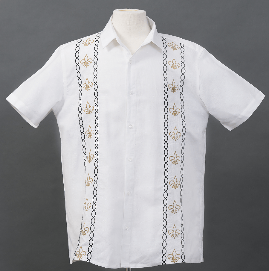 Dat Mambo Shirt - Dat Mambo Shirt Fleur de Lis Edition Guayabera - Little Miss Muffin Children & Home