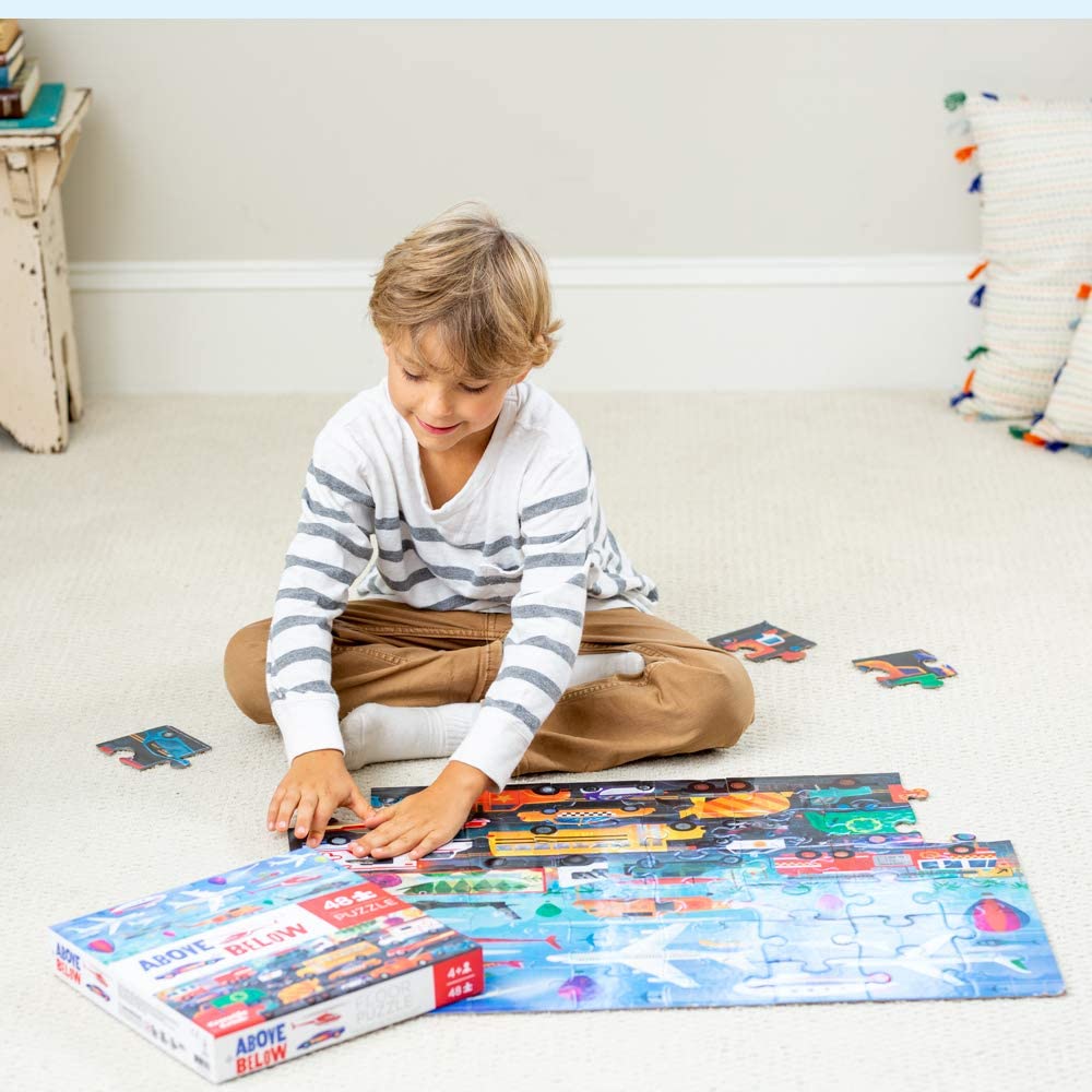 CRC - Crocodile Creek Crocodile Creek 48 Pc Things that Go Above & Below Puzzle - Little Miss Muffin Children & Home