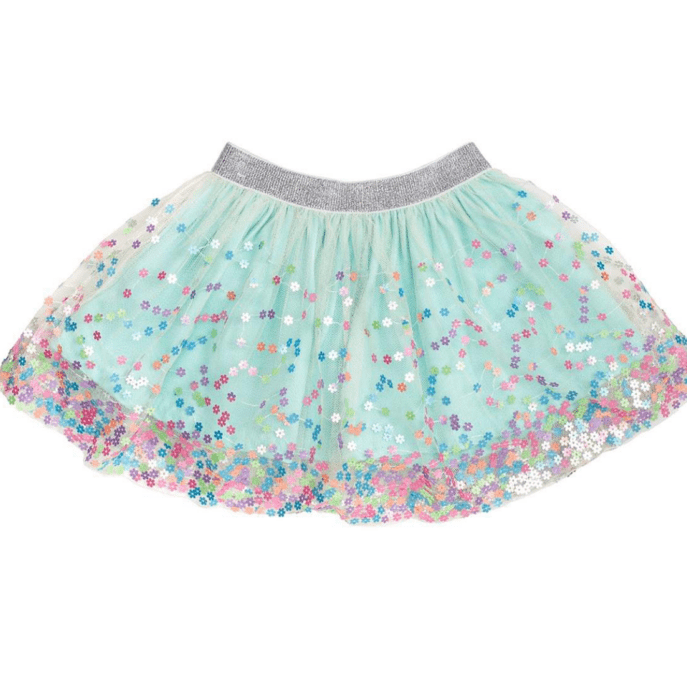 Lily And Momo Lily and Momo Frilly Flowers Tutu - Mint - Little Miss Muffin Children & Home