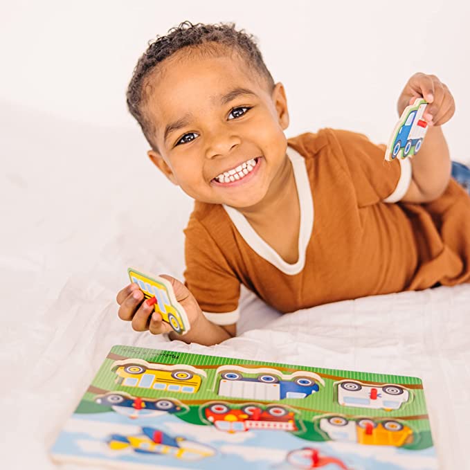 Melissa & Doug Melissa & Doug Vehicles Peg Puzzle - Little Miss Muffin Children & Home